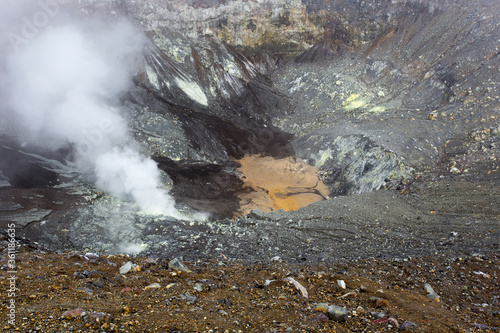 The volcano Lokon crater at Manado