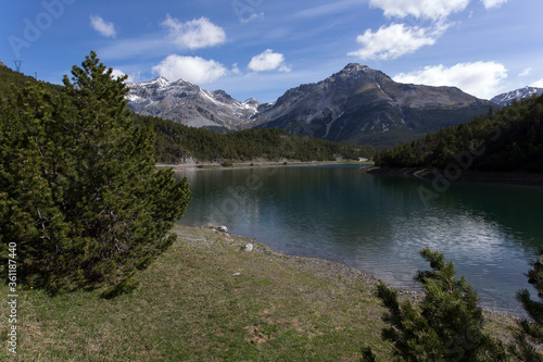 The Cancano lake in Bormio view