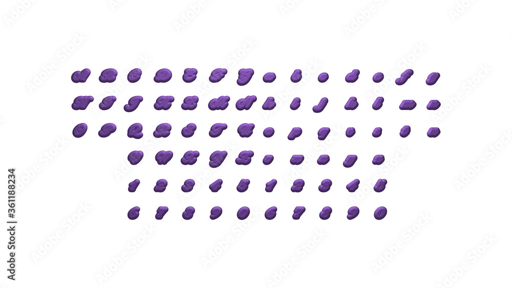 3D alphabets and numbers with matching perspectives on each side for building words with detailed calligraphy on a white background 3D alphabets and numbers with matching perspectives on each side for building words with detailed calligraphy on a white background