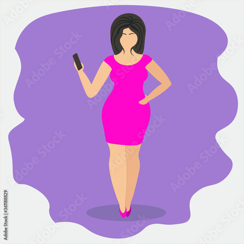 young woman with mobile phone