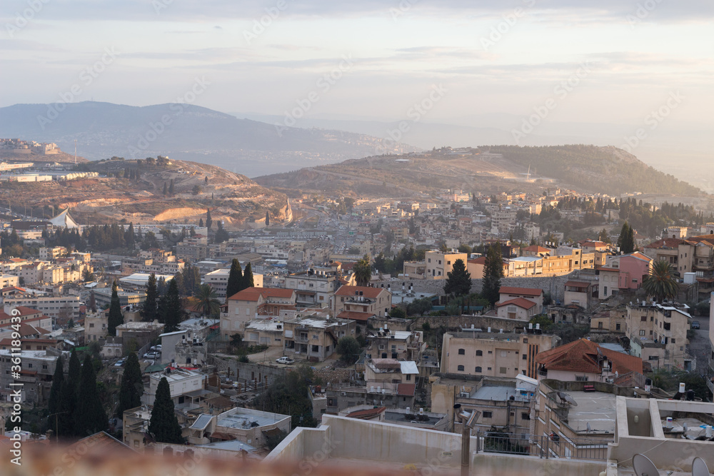 Fototapeta premium panoramic view of the city of Nazareth, Israel.