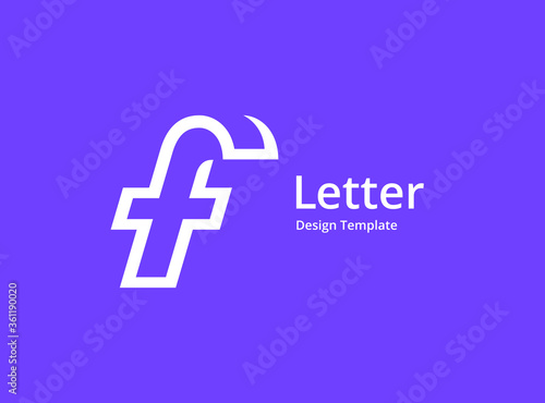 Letter F logo icon design template elements