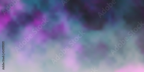 Dark Purple, Pink vector template with sky, clouds. Colorful illustration with abstract gradient clouds. Pattern for your commercials.