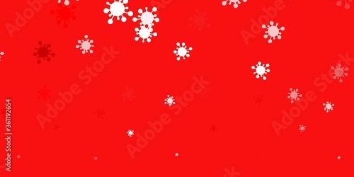 Light red vector template with flu signs.