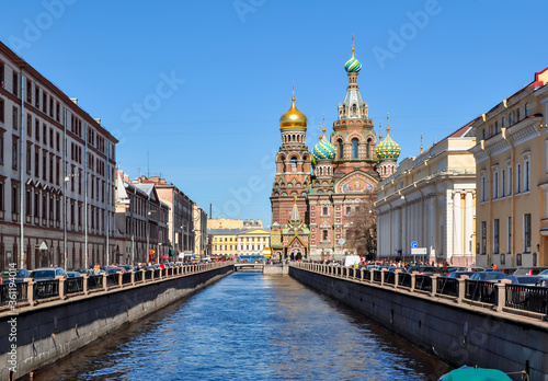 Church of the Savior on Spilled Blood on Griboedov canal, Saint Petersburg, Russia