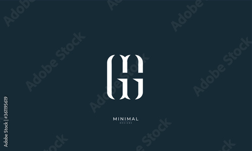 Alphabet letter icon logo GG