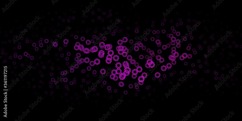 Dark purple vector pattern with spheres. Dark purple vector pattern with spheres.