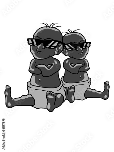 2 Coole Babys Team Papa Kind Blick 