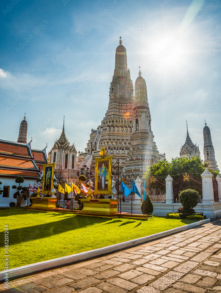 Wat Arun, The Temple of Dawn. This is an Important Buddhist Temple and a Famous Tourist Destination in Bangkok Yai District of Bangkok, Thailand.