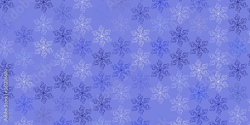 Light blue vector natural backdrop with flowers.