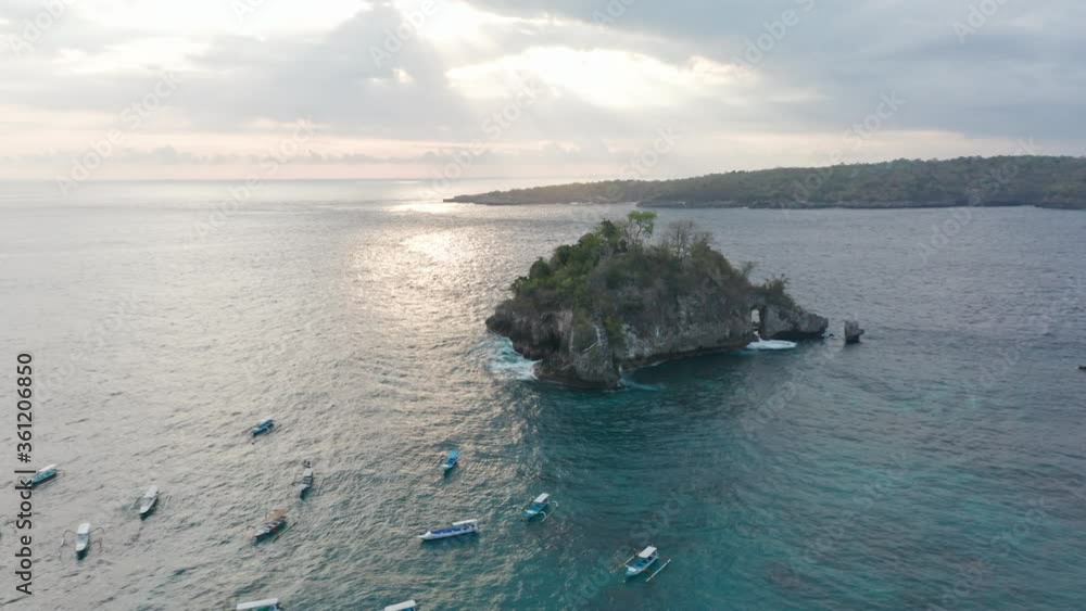 Sunlight Reflecting on the Beautiful and Calm Ocean Waters in Nusa Penida Sunlight Reflecting on the Beautiful and Calm Ocean Waters in Nusa Penida