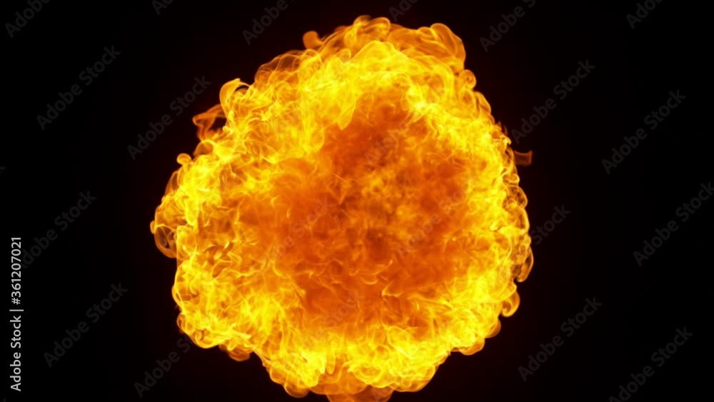 Super slow motion of fire blast isolated on black background. Filmed on high speed camera, 1000 fps Super slow motion of fire blast isolated on black background. Filmed on high speed camera, 1000 fps