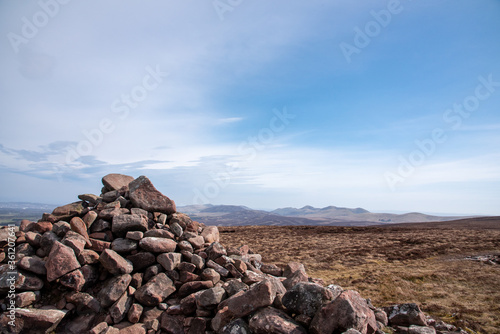 Ridge walk in Pentland hills, Scotland photo