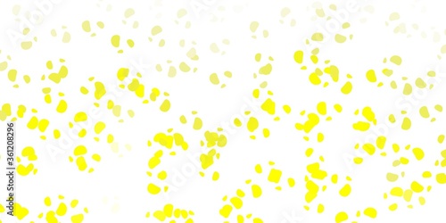 Light yellow vector texture with memphis shapes.