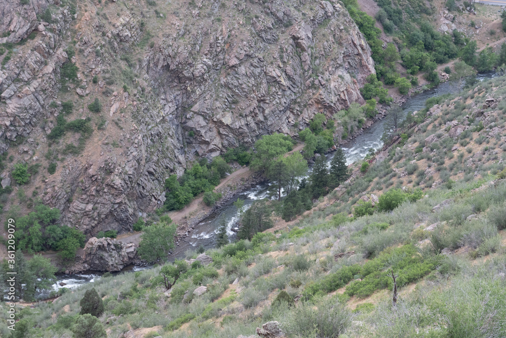 River running through a colorado canyon