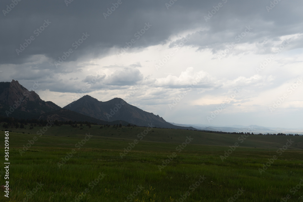 mountain landscape with clouds