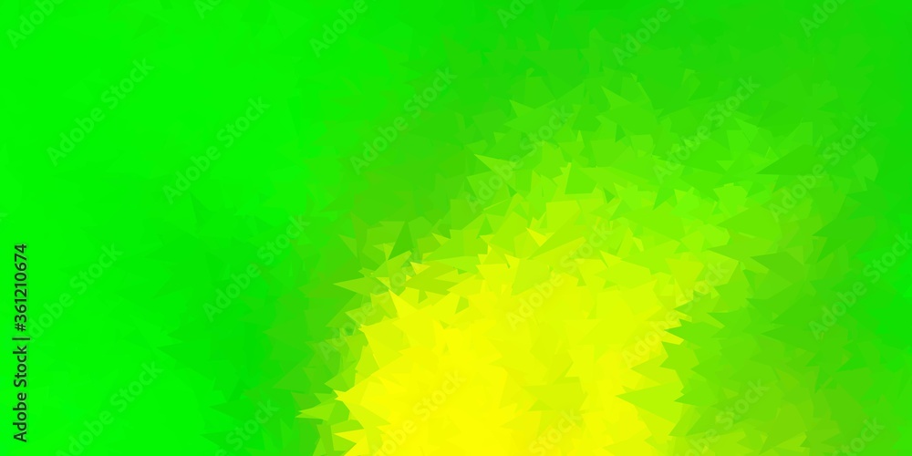 Fototapeta premium Dark green, red vector polygonal background.