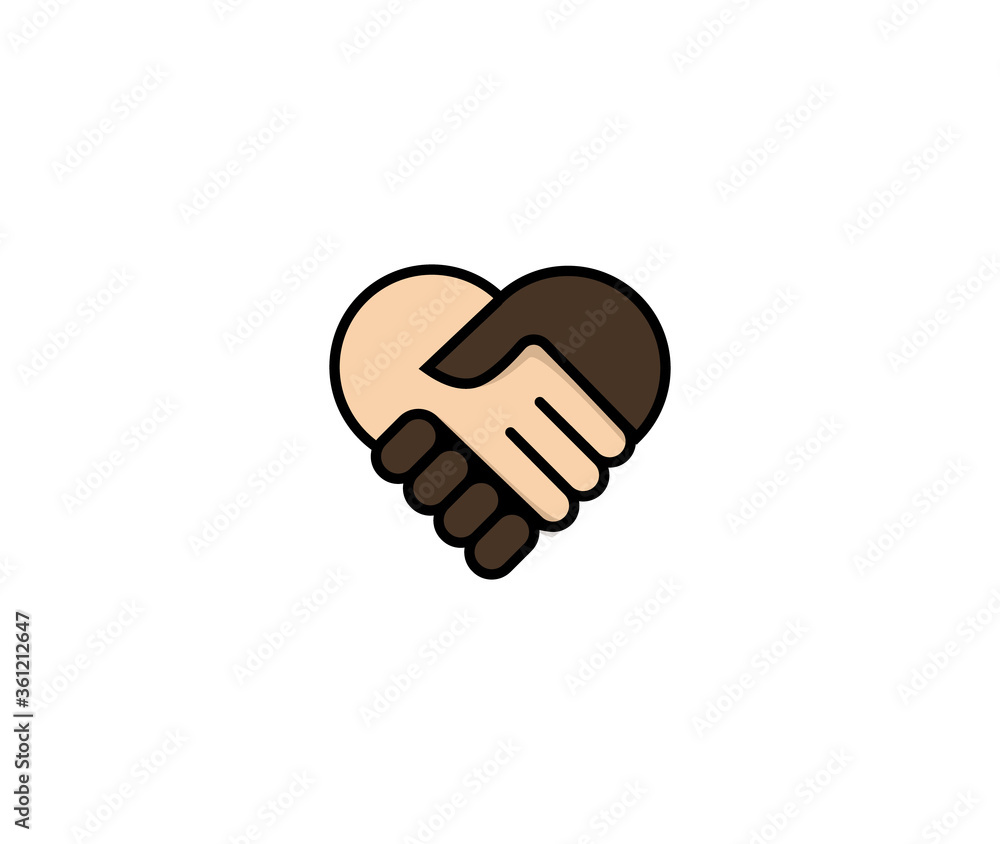 NO Racism Handshake Black and White logo NO Racism Handshake Black and White logo