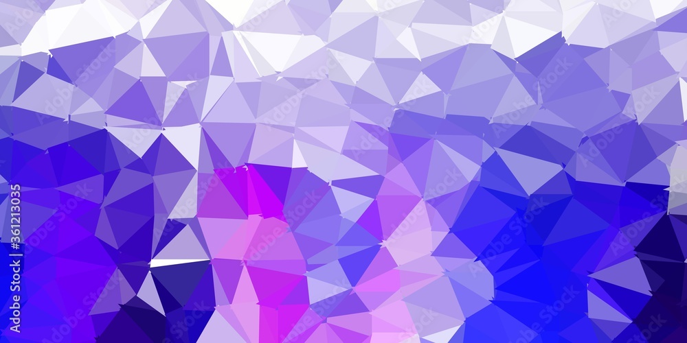Naklejka premium Dark pink, blue vector polygonal background.
