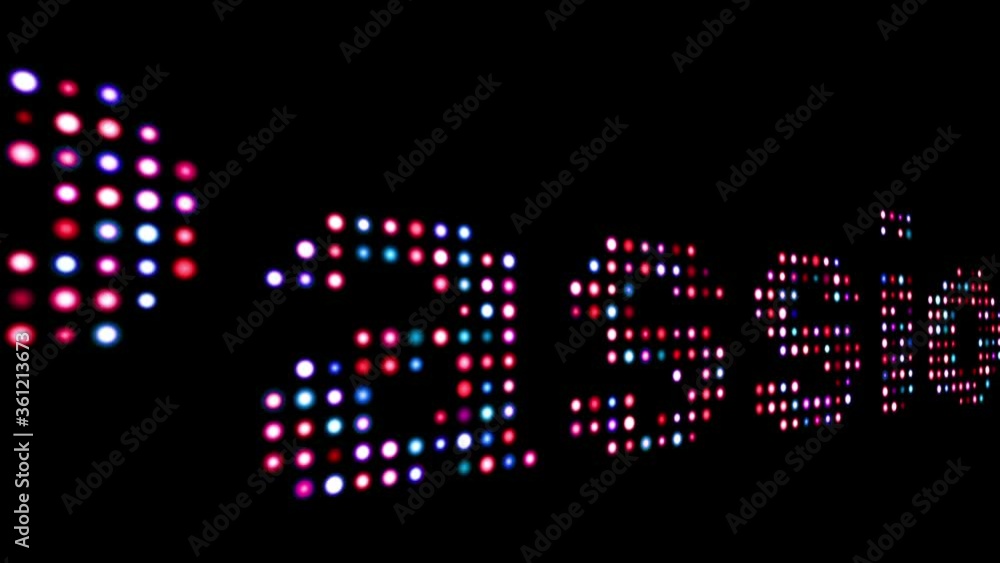 Passion colorful led text over black Passion colorful led text over black
