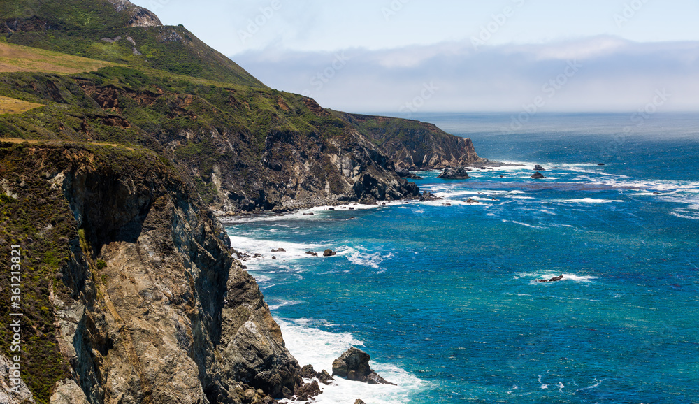 A View of the California Coastline along State Road 1