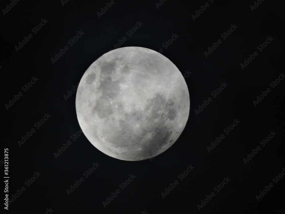 Luna llena con fondo de cielo negro Luna llena con fondo de cielo negro