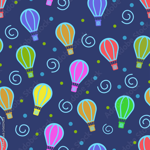 balloon vector seamless pattern