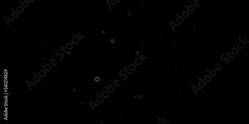 Dark blue, red vector texture with disease symbols.