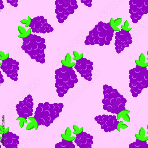 Grape fruits seamless pattern, suitable for use in fabric motifs, ornaments, backgrounds, and other graphic resources
