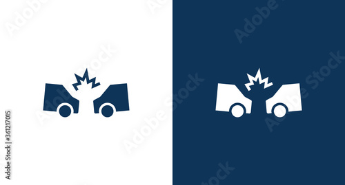Car accident icon illustration isolated vector sign symbol