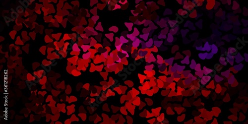 Dark pink, red vector backdrop with chaotic shapes.