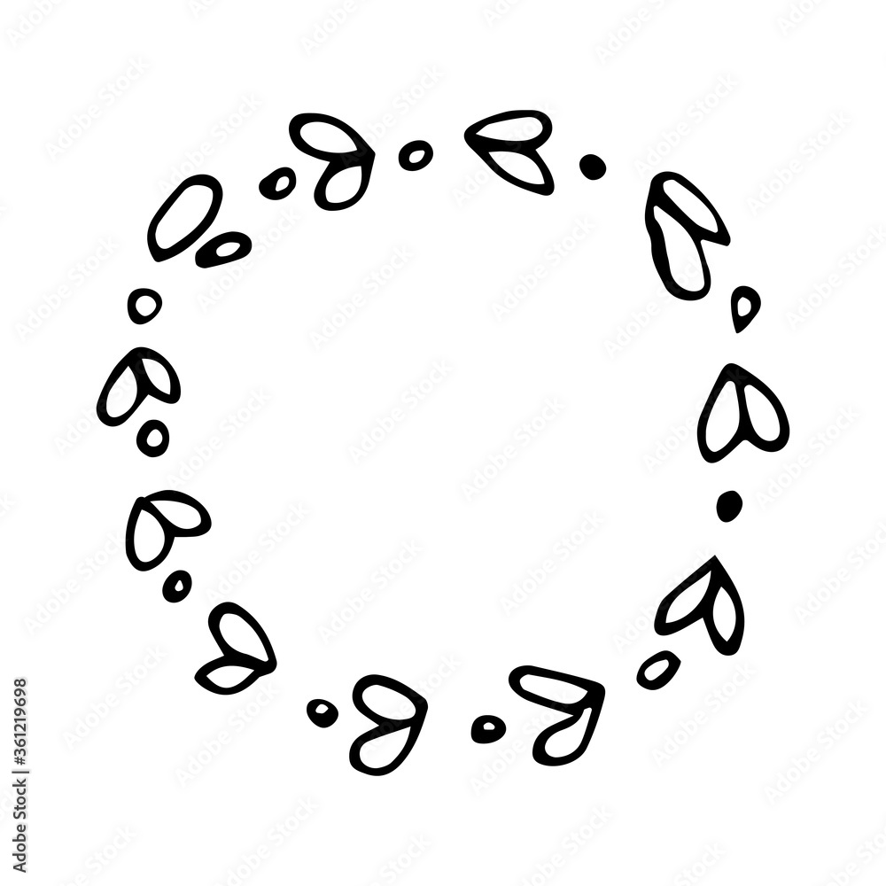 Flowers and leaves wreath Flowers and leaves wreath