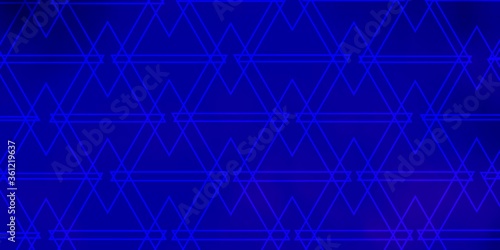 Dark BLUE vector pattern with polygonal style. Glitter abstract illustration with triangular shapes. Design for your promotions.