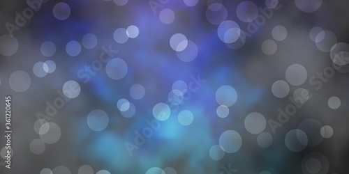 Dark Multicolor vector texture with circles. Abstract decorative design in gradient style with bubbles. Pattern for booklets, leaflets.