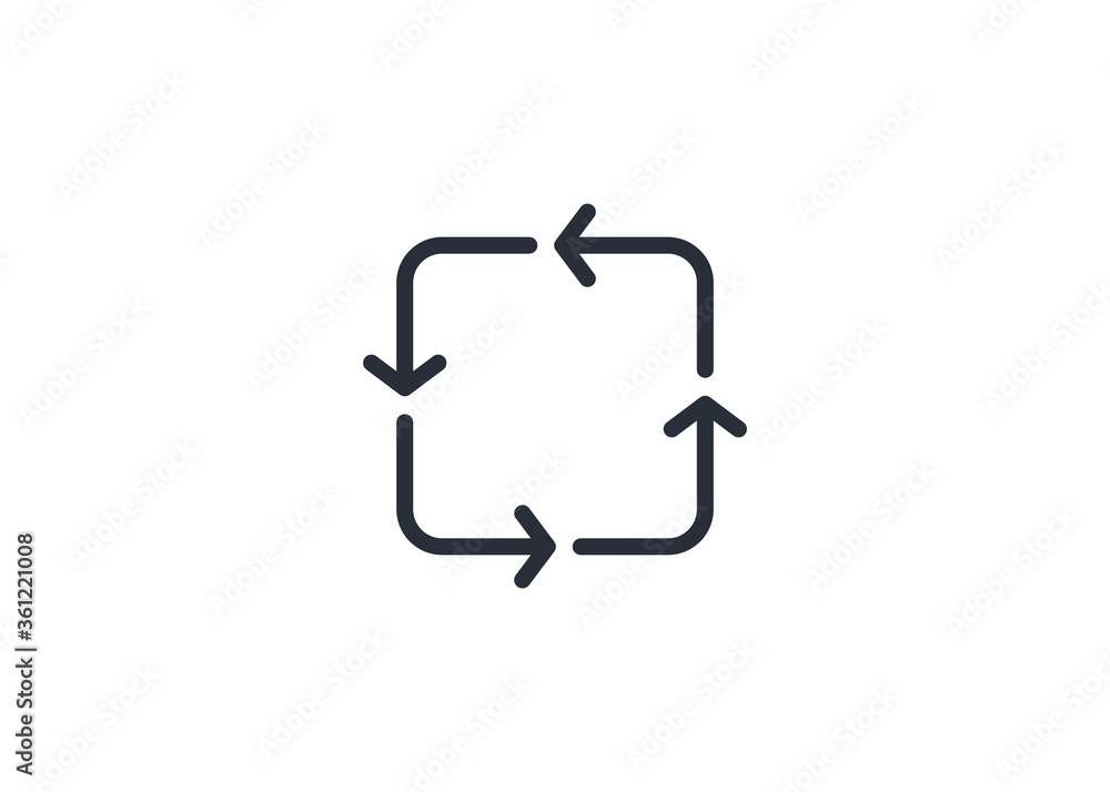 Web Arrow Update Refresh Flat Icon On White Background Web Arrow Update Refresh Flat Icon On White Background