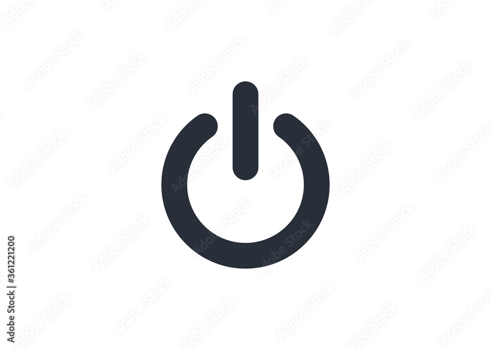 Power off, Power off icon vector, in trendy flat style isolated on white background. Power off icon image, Power off icon illustration. Icon button on-off. Power off, Power off icon vector, in trendy flat style isolated on white background. Power off icon image, Power off icon illustration. Icon button on-off.