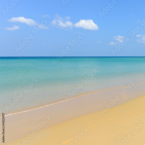 Nature scene tropical beach and blue sky