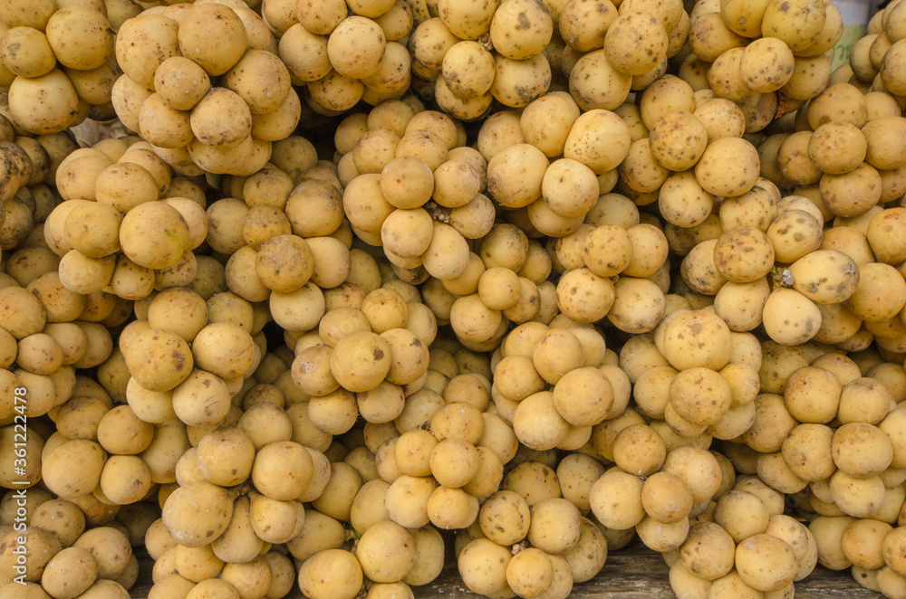 Pattern details of southern langsat fruit heap Pattern details of southern langsat fruit heap