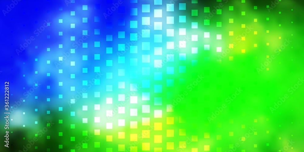 Light Blue, Green vector texture in rectangular style. Rectangles with colorful gradient on abstract background. Pattern for commercials, ads.