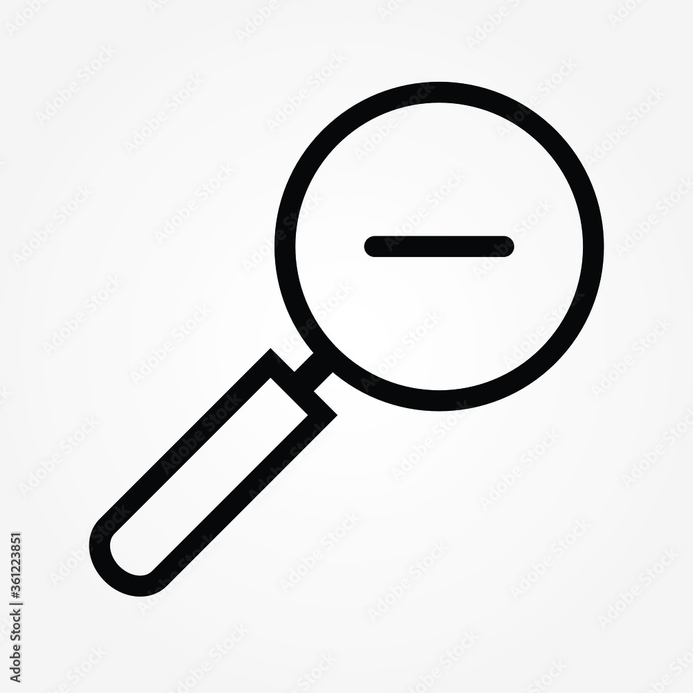 Zoom In icon Vector illustration. Magnifying search icon. Flat trendy design. Zoom In icon Vector illustration. Magnifying search icon. Flat trendy design.
