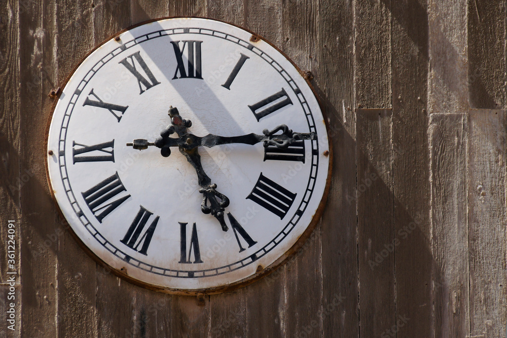 Old clock on clocktower, Santiago Humberstone Oficina Salitrera, Atacama Desert, Norte Grande, Chile Old clock on clocktower, Santiago Humberstone Oficina Salitrera, Atacama Desert, Norte Grande, Chile