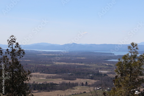 mountain and lake view 
