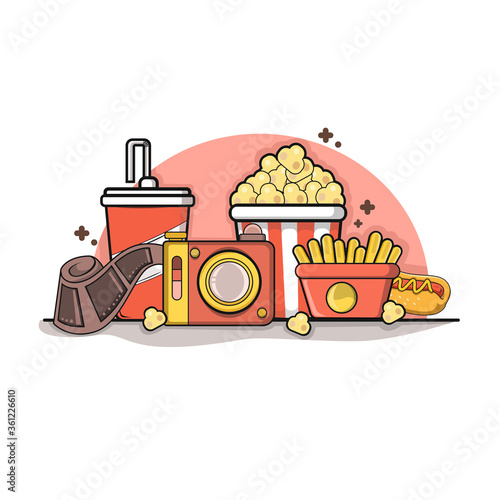 it's movie time flat design