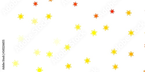 Light orange vector texture with disease symbols.