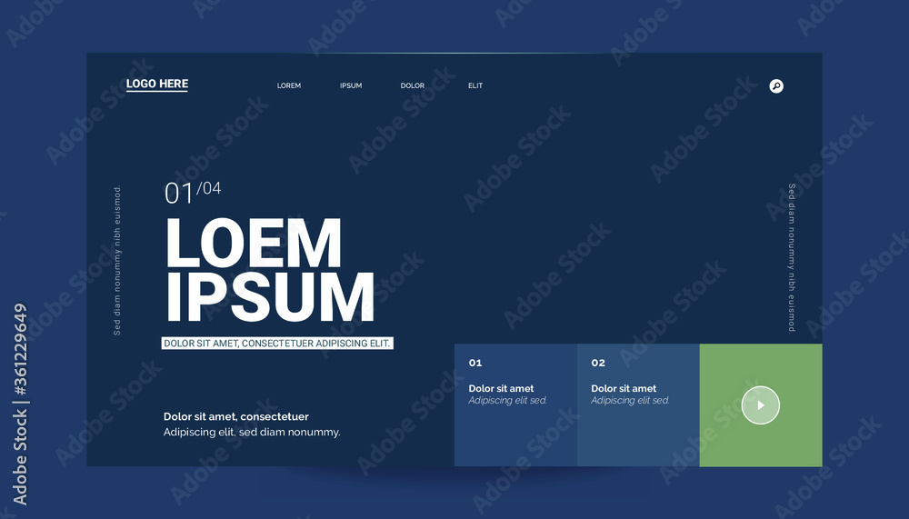 Naklejka premium Landing Page