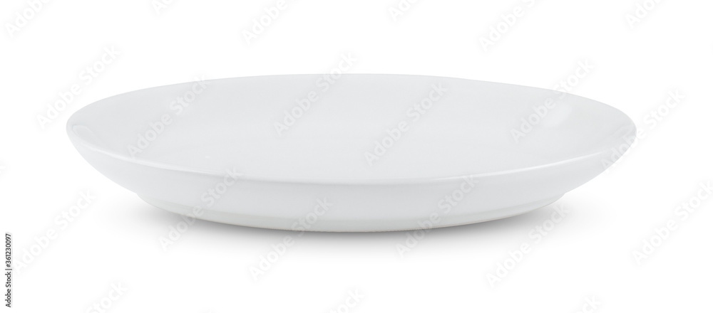 white plate isolated on white background white plate isolated on white background