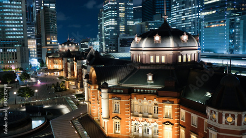 東京駅 丸の内 夜景
