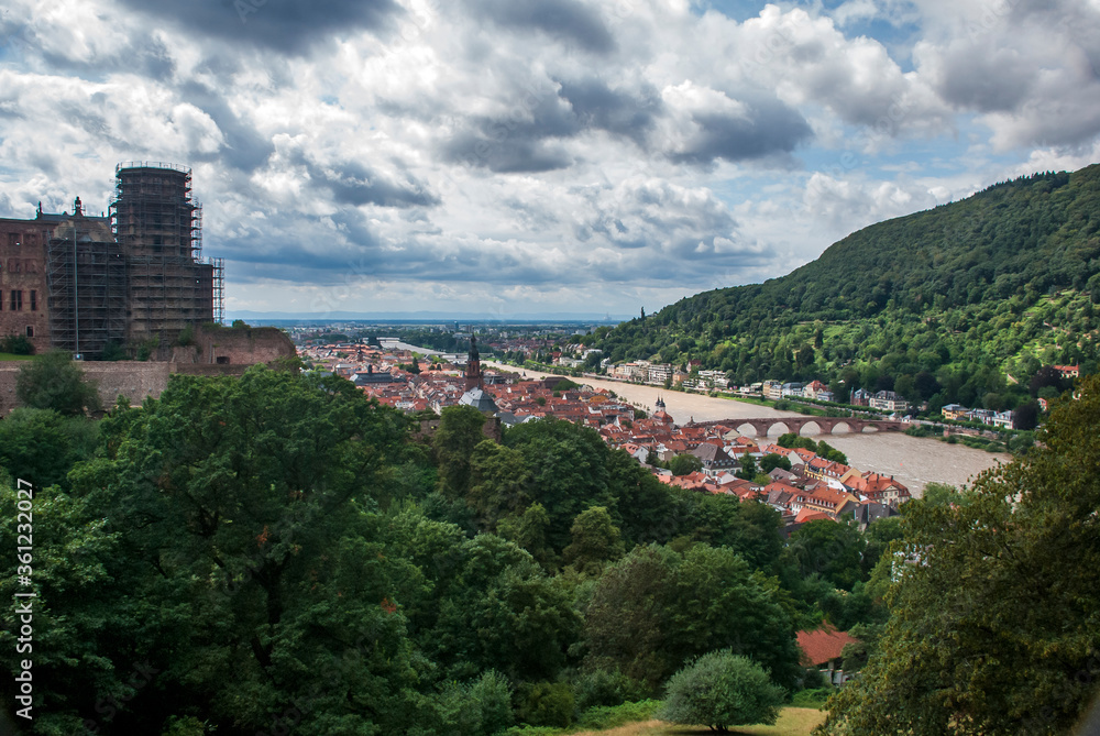 Landscape photographed in Heidelberg, Germany. Picture made in 2009.