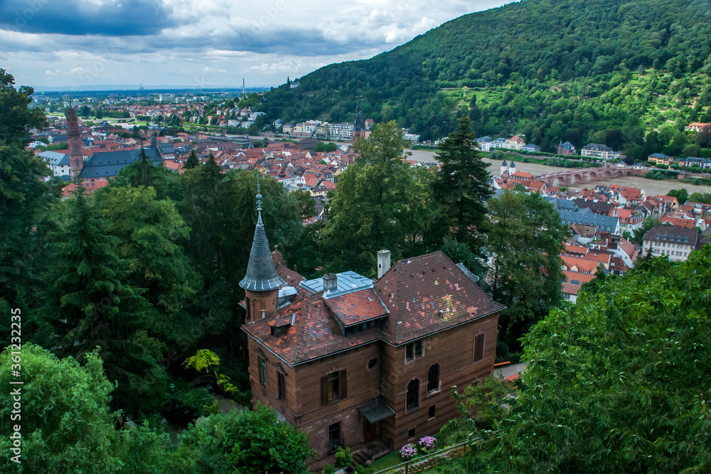 Landscape photographed in Heidelberg, Germany. Picture made in 2009.