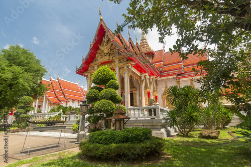 Phuket, Thailand - June 29, 2014: building at the territory of the Wat Chalong